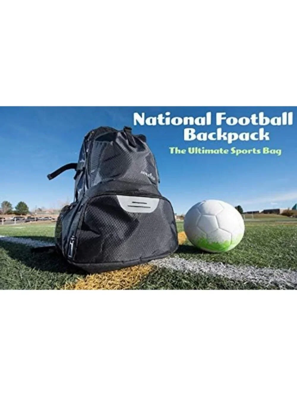 Versatile Sports Backpack for Soccer, Basketball & Football with Cleat & Ball